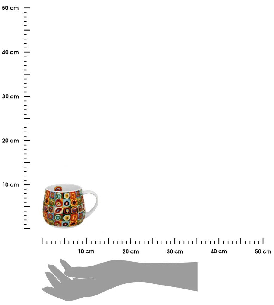 Porcelánový hrnček Kandinskij Squares 430 ml