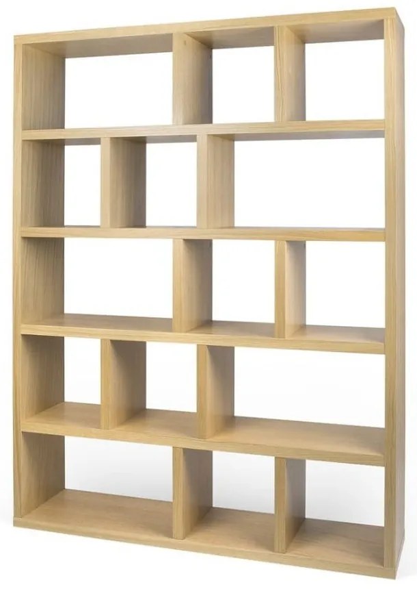 Knižnica v dekore duba v prírodnej farbe 150x198 cm Berlin – TemaHome
