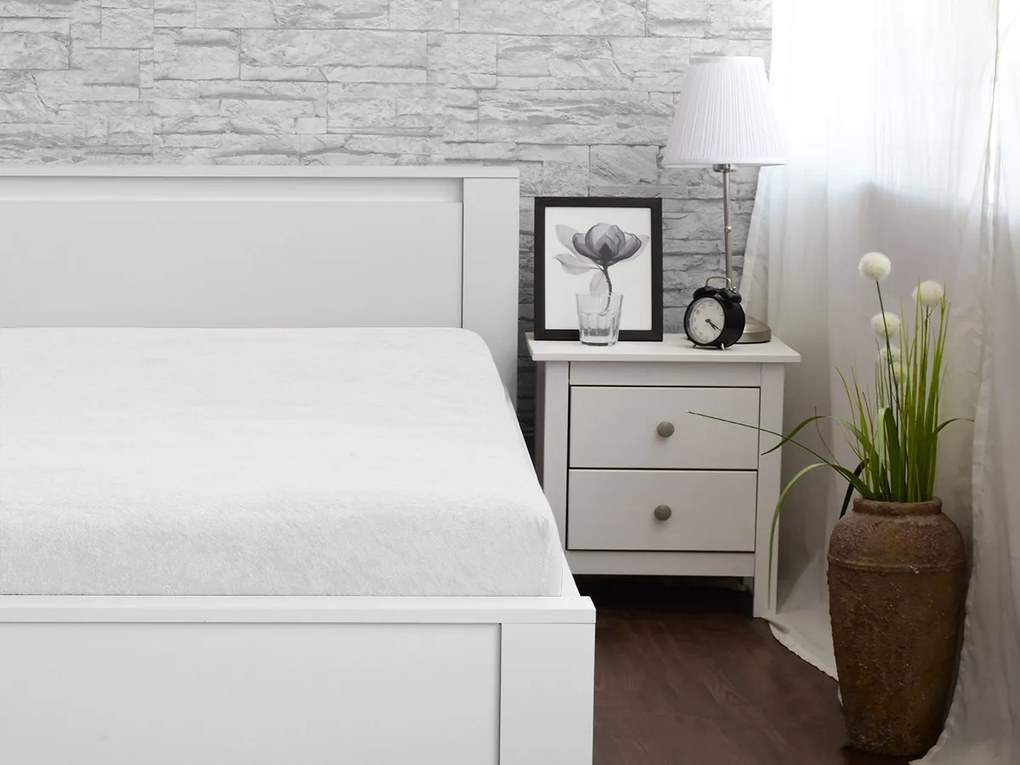 XPOSE® Detská froté plachta Exclusive - biela 70x140 cm