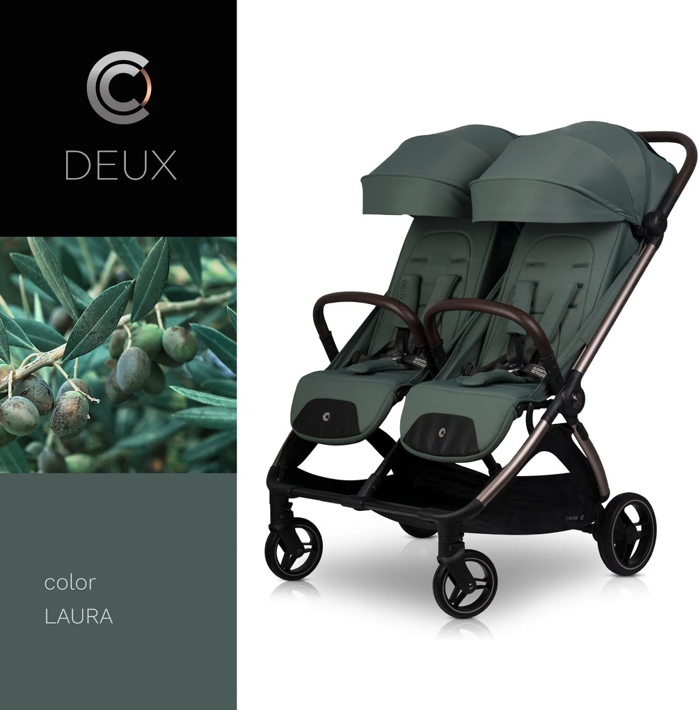 Športový kočík pre dvojčatá Cavoe DEUX Laura