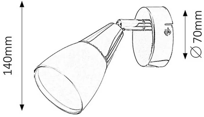 Rabalux NICOLETTE nástenné bodové svietidlo max. 1x40W | E14 | IP20 - chróm
