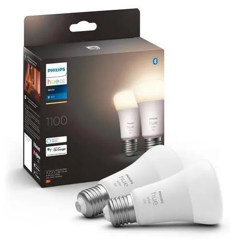 SADA 2x LED Stmievateľná žiarovka Philips Hue WHITE E27/9,5W/230V 2700K 871951428919200