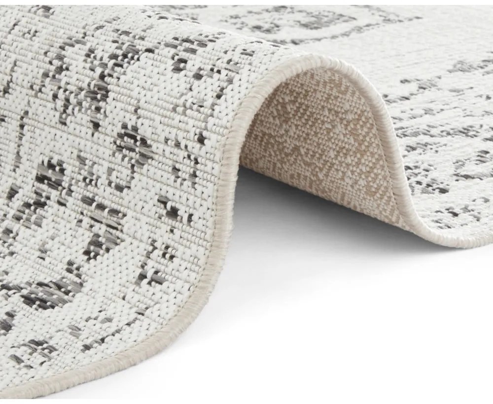 Sivo-krémový vonkajší koberec NORTHRUGS Tilos, 200 x 290 cm