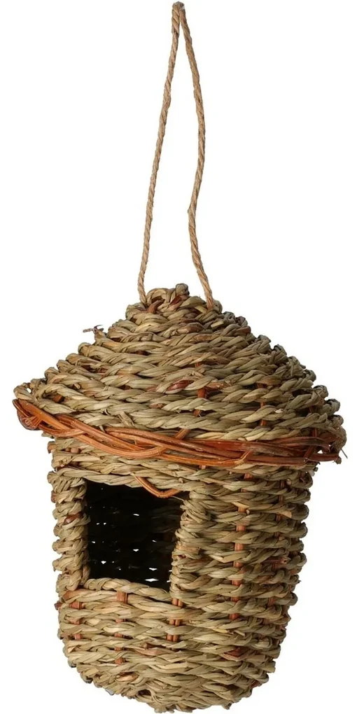 Vtáčia búdka z morskej trávy, 13 x 17,5 x 13 cm