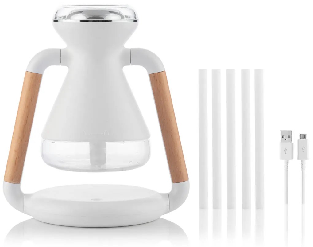 Aróma difuzér - zvlhčovač vzduchu s bezdrôtovým nabíjaním 3223 biela