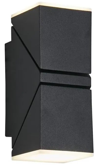 Searchlight 36170BK - LED vonkajšie nástenné svietidlo MONTANA 2xLED/6W/230V IP44