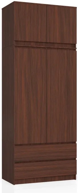 Skriňa s nadstavcom S 90 cm 2D 2SZ CLP wenge