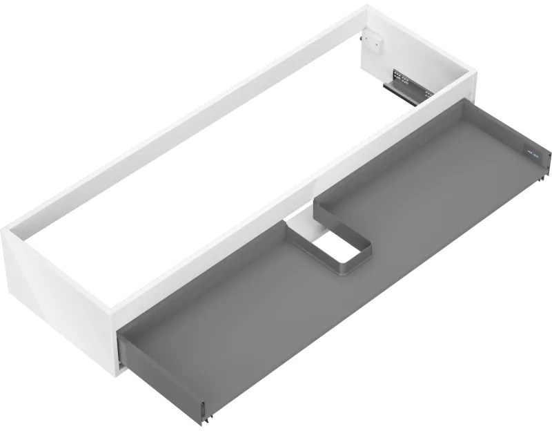 Mexen Box-A, závesná skrinka, 140 cm, 1 zásuvka, biela lesklá, 91AX0-1400-235-1-00