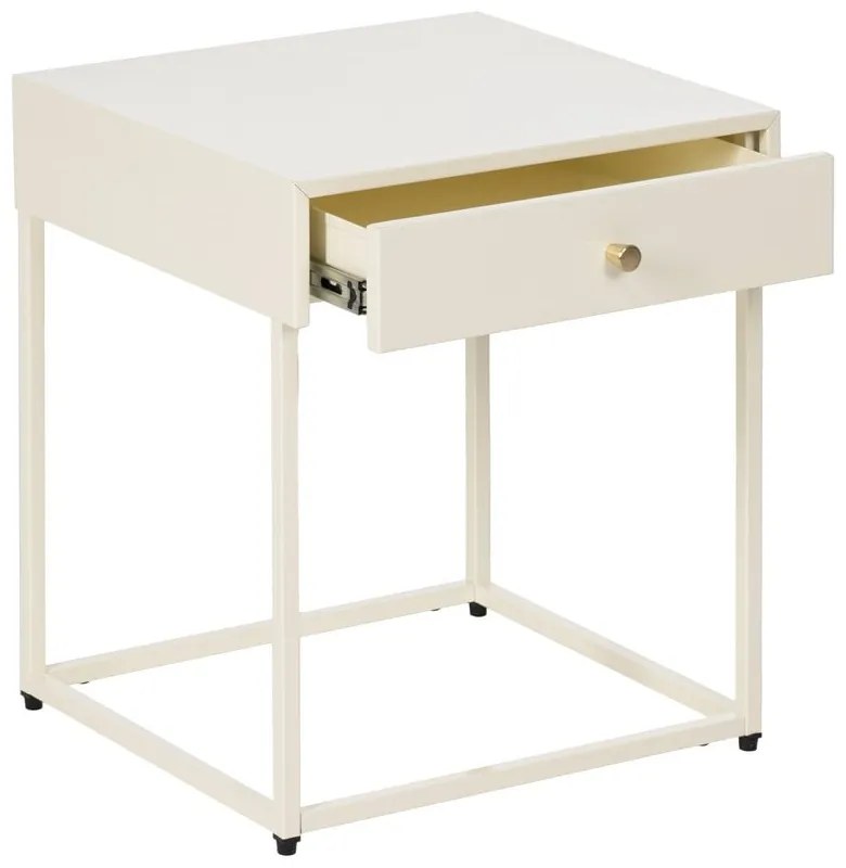 Krémový nočný stolík Nara – Ixia