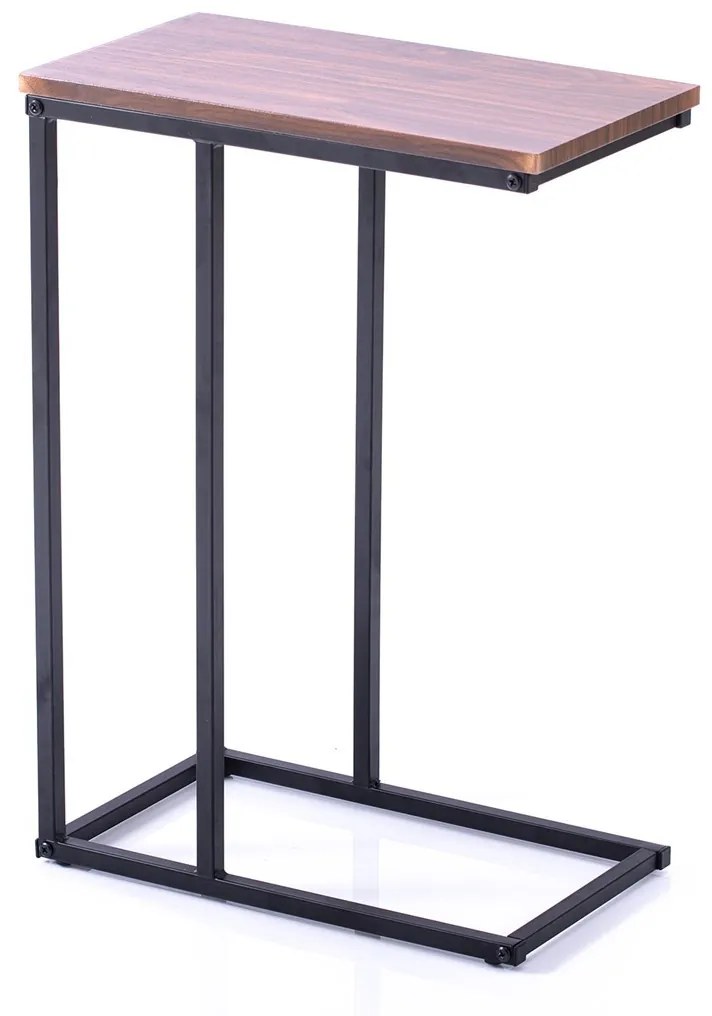 HOMEDE Odkladací stolík Lexa hnedý, velikost 45x25x63