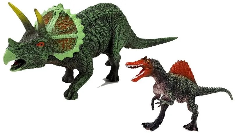 LEAN TOYS Sada figúrok dinosaurov - Spinosaurus, Triceratops