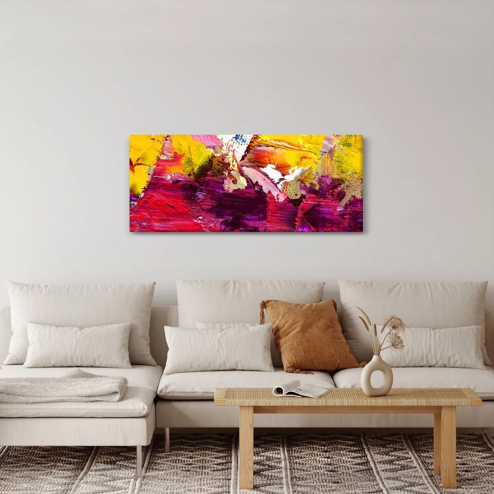 Obraz abstrakcie - maľba (120x50 cm)