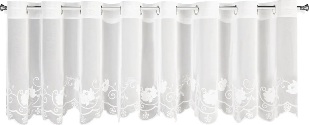 ZÁCLONA NA KRÚŽKOCH LETI 350X70 CM KVETY