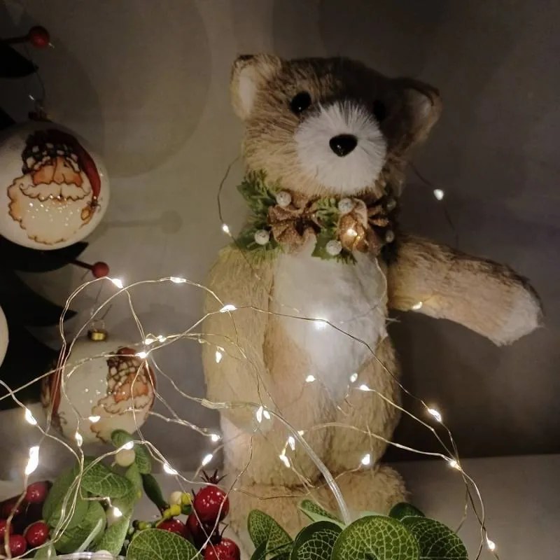 DECOLED Medvídek, 20 x 20 x 34 cm, béžový