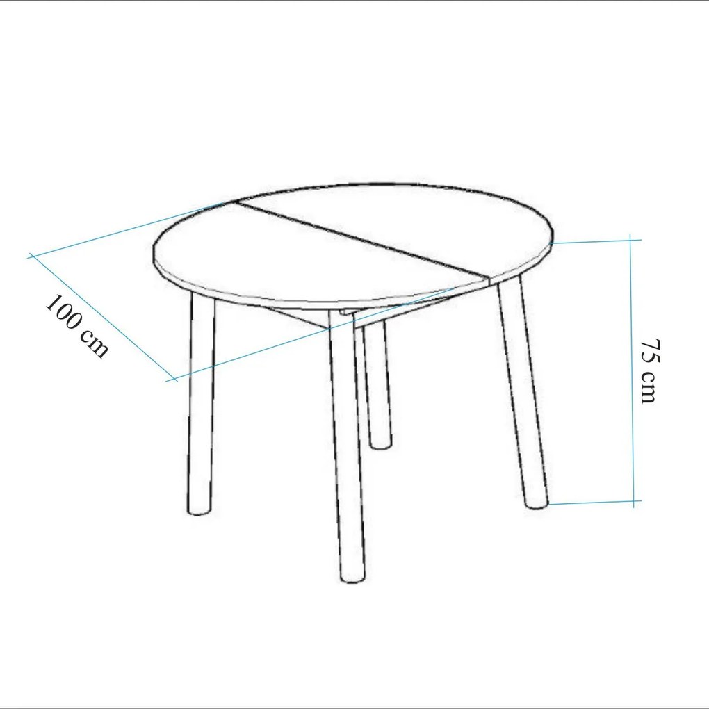 Jedálenský stôl Oliver Oak White