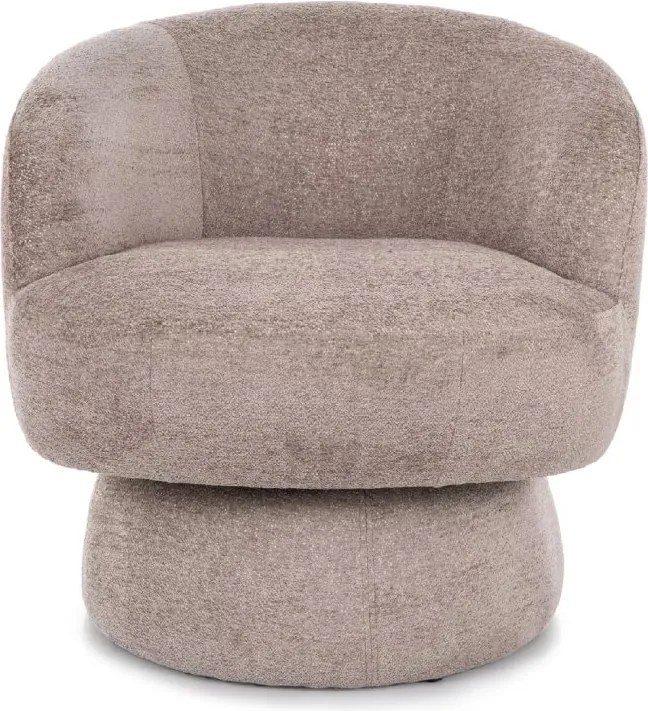 Otočné dizajnové kreslo COSMIC RAVEN, tmavobéžové