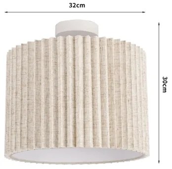 Brilagi - Prisadený luster NORDIC WAVE 1xE27/15W/230V priemer 32 cm ľan/biela