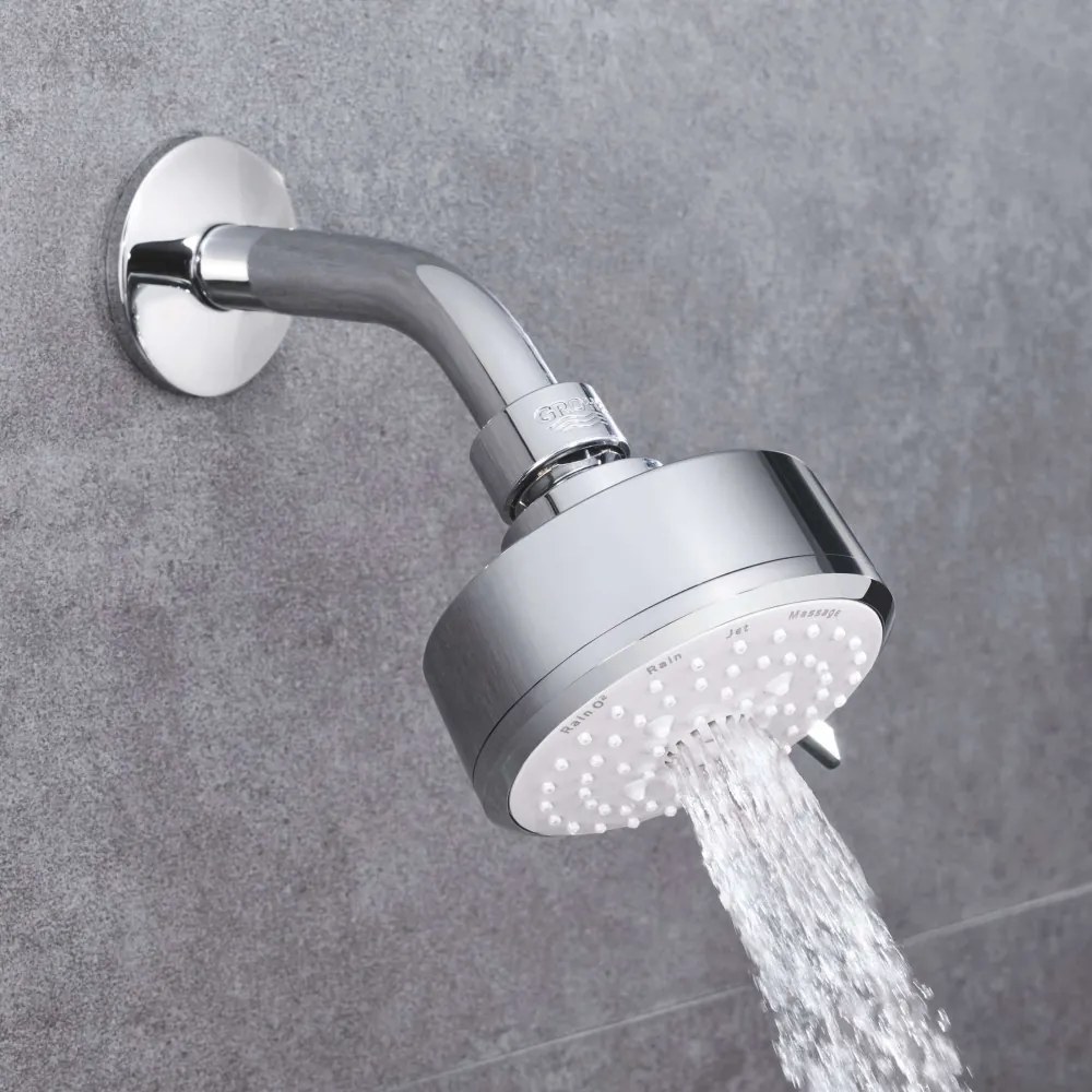 GROHE Tempesta Cosmopolitan hlavová sprcha 4jet, priemer 100 mm, so sprchovým ramenom 181 mm, chróm, 27869001