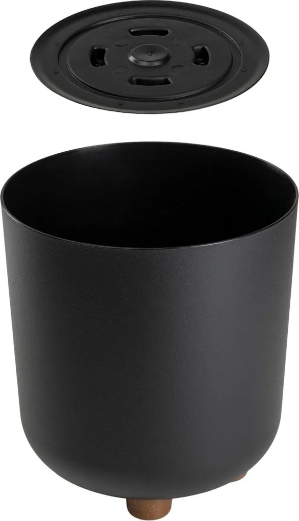 PLASTOVÝ KVETINÁČ TERRA 19,5X21 CM ČIERNA