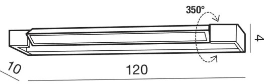 LED nástenné svietidlo Dali 30 4000K zlatá