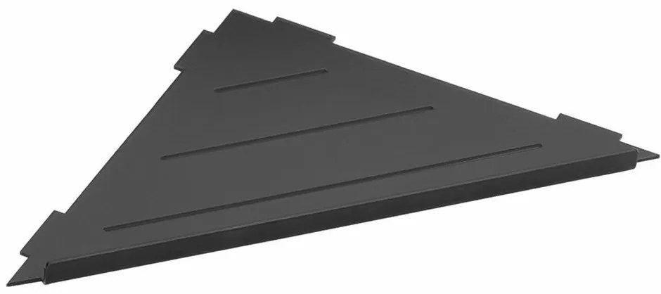 SAPHO XJ615B Smart rohová polica do škár 29,7 x 1,5 x 21 cm, čierna mat