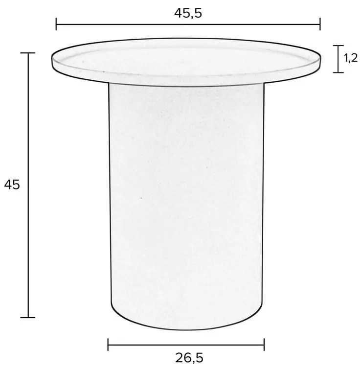 Kovový okrúhly odkladací stolík ø 45,5 cm Sverre – White Label