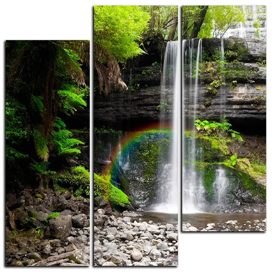 Obraz na plátne - Prírodný vodopád - štvorec 3229D (105x105 cm)