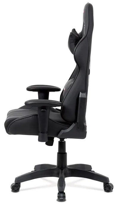 Autronic BONTEC Herné kreslo, hojdací mechanizmus, čierna ekokoža, KA-F03 BK Farba: Čierna