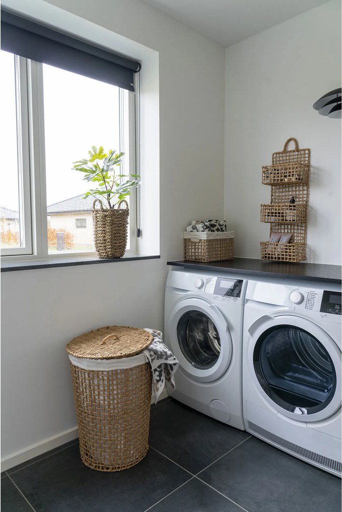 Kôš na bielizeň Plameria (prírodná + biela). Akcia -10%. Vlastná spoľahlivá doprava až k Vám domov. 1147010