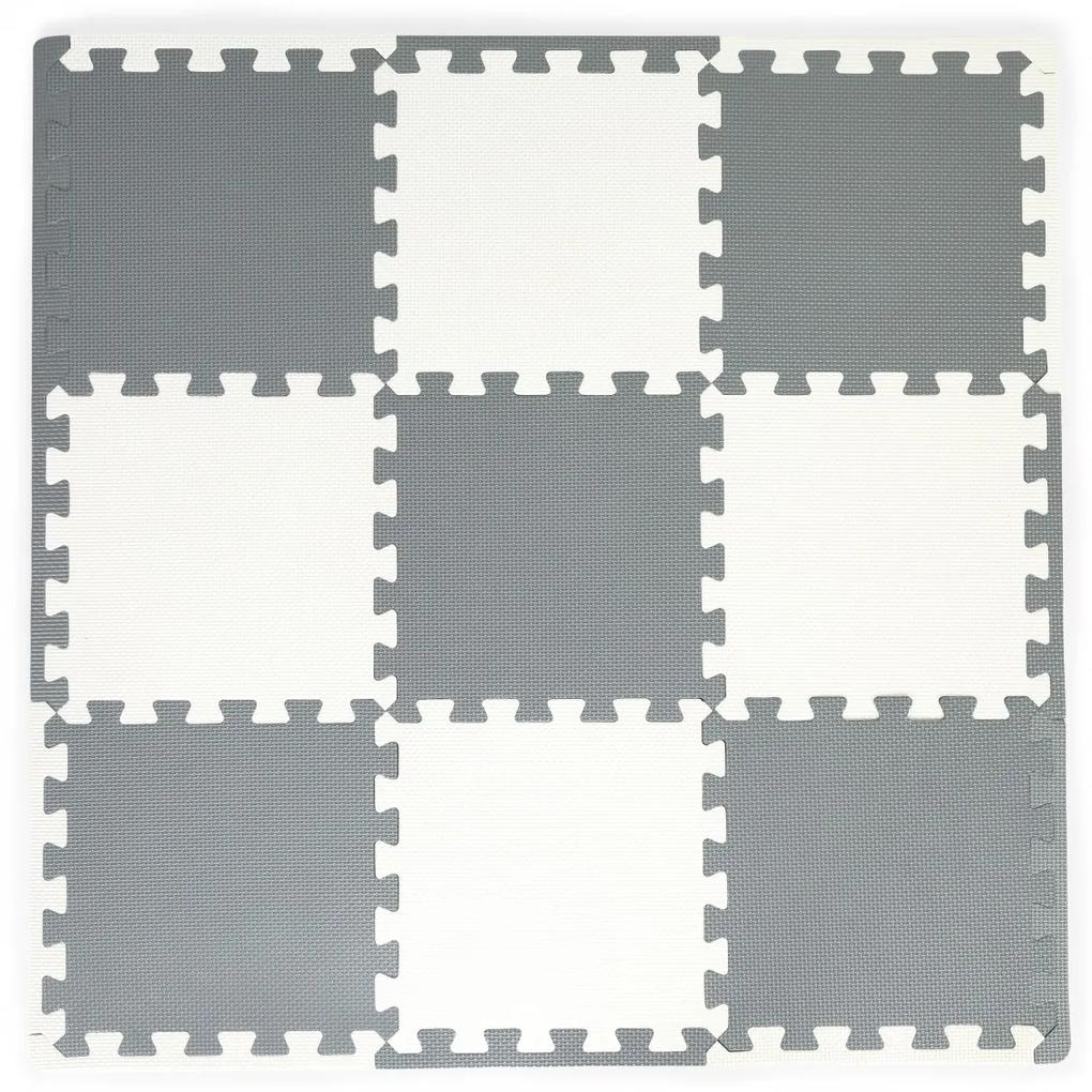 Penová podložka Puzzle Eva 89x89 cm sivá