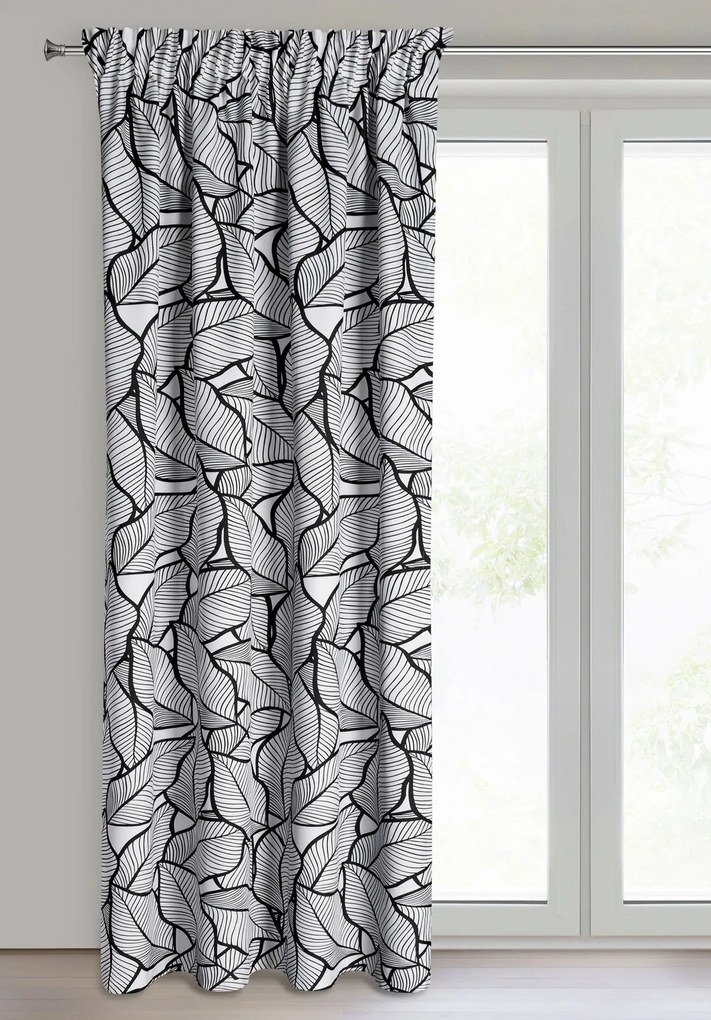 ZÁVES NA PÁSKE ROMI 140X270 CM BIELA