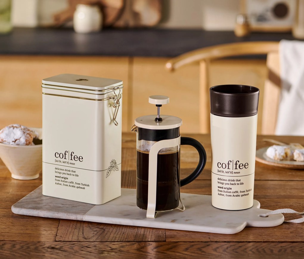 Kanvica french press 300 ml, 2 šálky, béžová