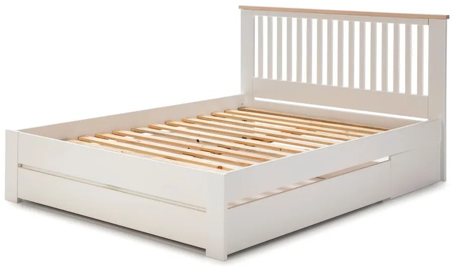 Biela zásuvka pod posteľ Marckeric Enara, 137 x 147 cm