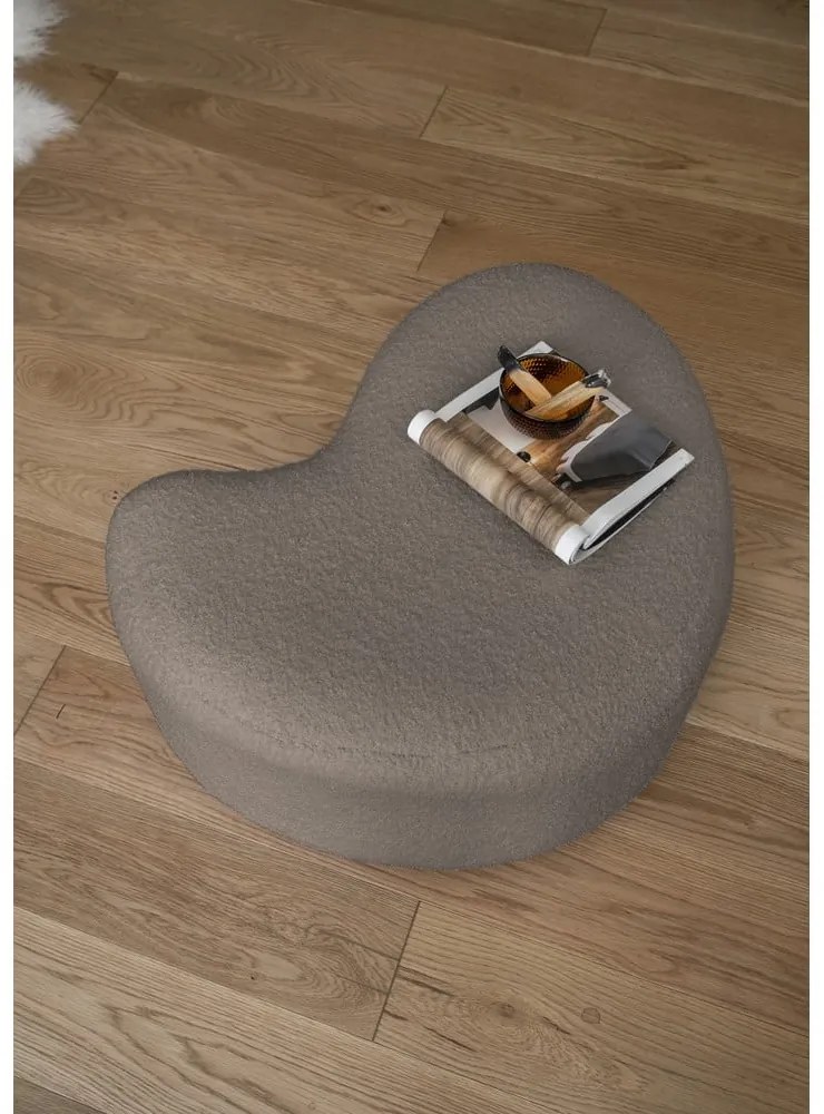 Hnedý taburet z textílie buklé Miuf – Miuform