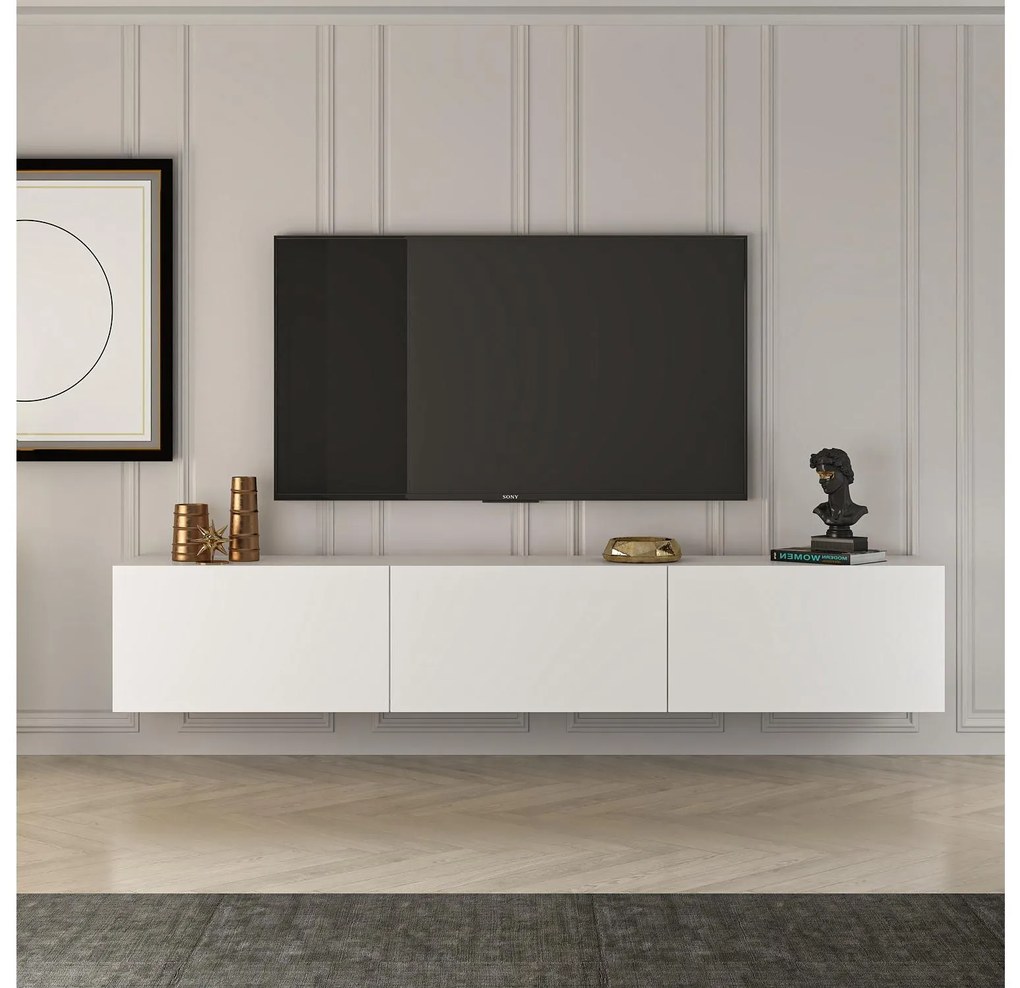 TV stolík/skrinka Westham (biela) . Akcia -30%. Vlastná spoľahlivá doprava až k Vám domov. 1102652
