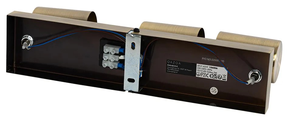 Moderné stropné svietidlo bronzové 3-svetlo nastaviteľné obdĺžnikové - Jeana