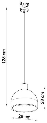 Sollux SL.0281 - Luster na lanku DAMASO 1xE27/60W/230V