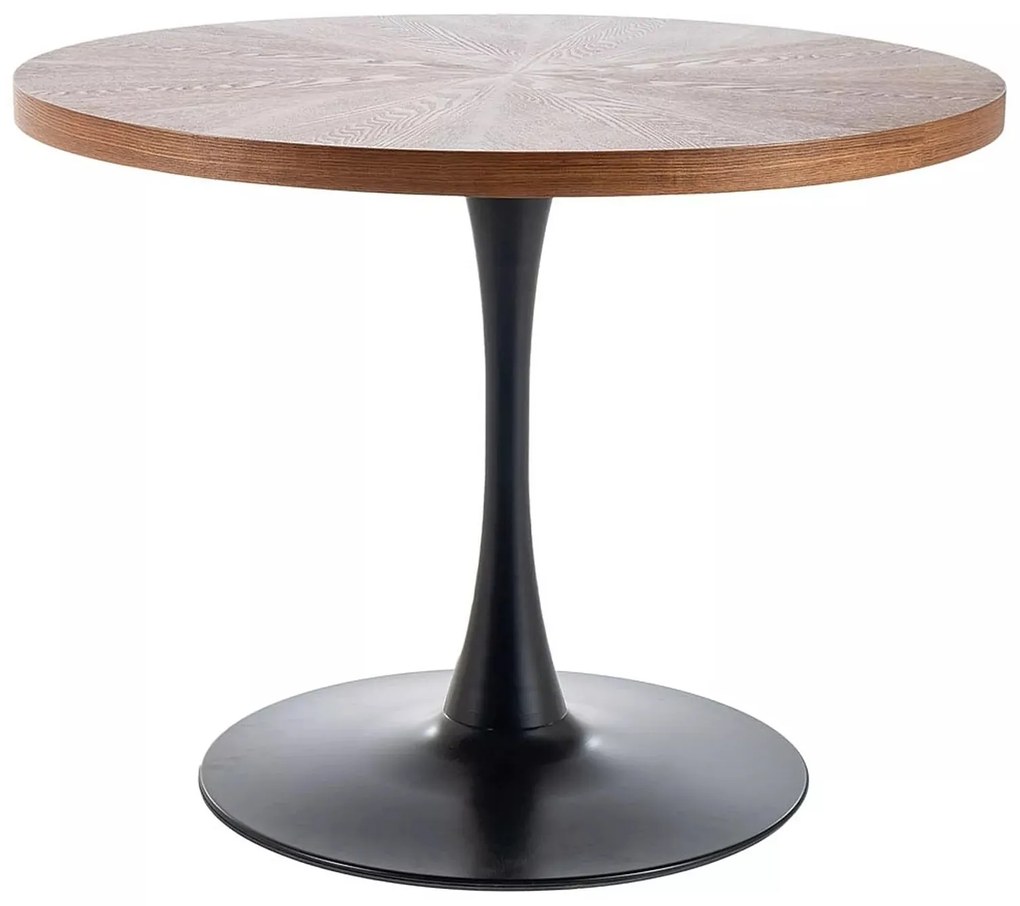 Okrúhly jedálenský stôl Amadeo 100 cm orech/čierna