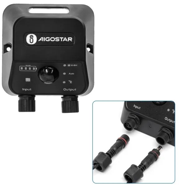 Aigostar - LED Solárny luster so senzorom 2xLED/70W/12V 12000 mAh 6500K pr. 12 cm