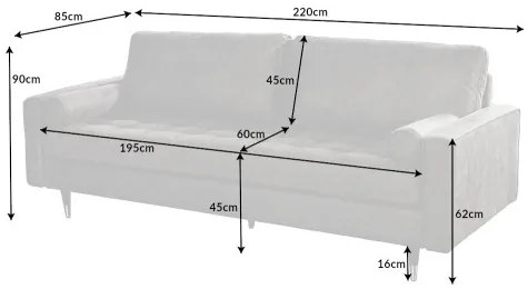 Sedacia súprava 42139 220cm Cozy - Antik šedá - Komfort-nábytok