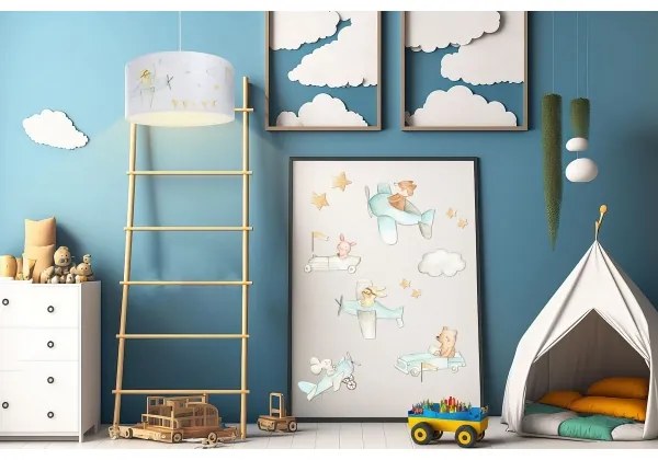 Detský luster na lanku SWEET DREAMS 1xE27/60W/230V pr. 30 cm