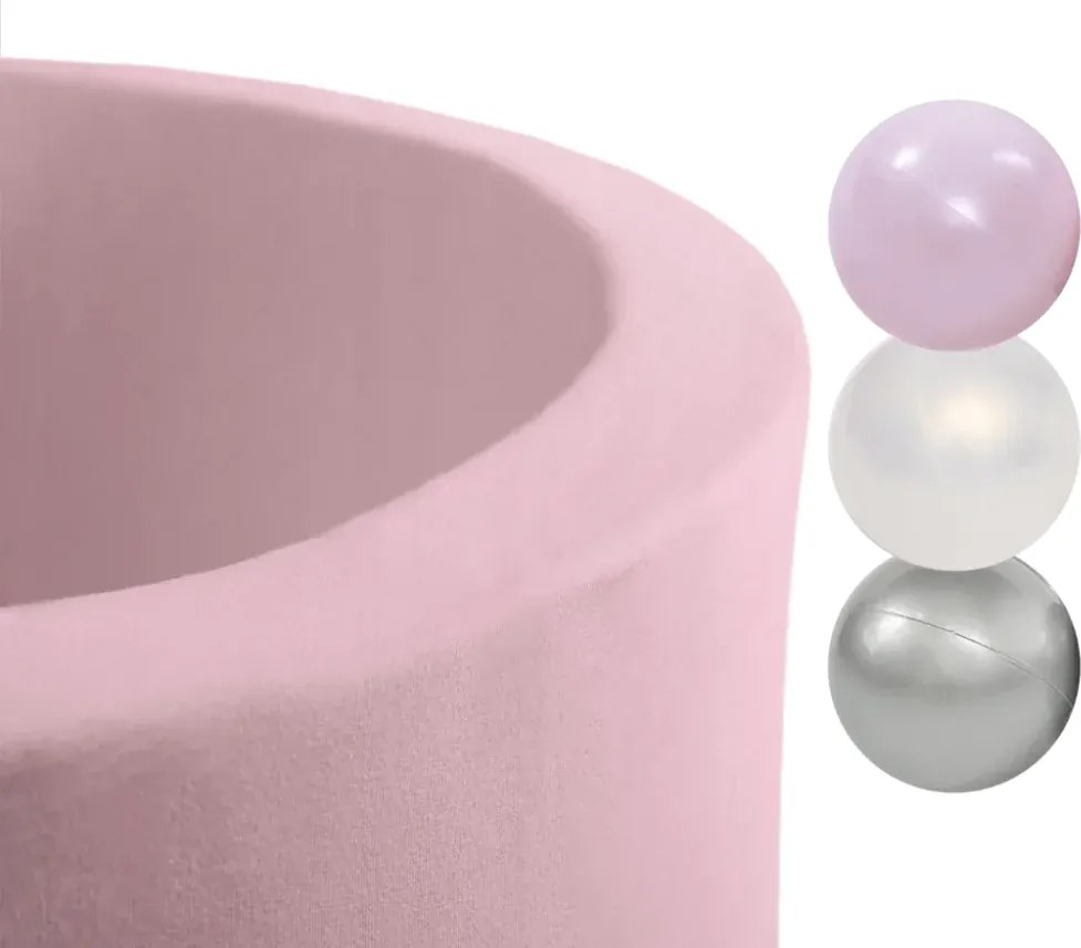 Suchý bazén pre deti 90 x 30 cm + 200 loptičiek - ružová