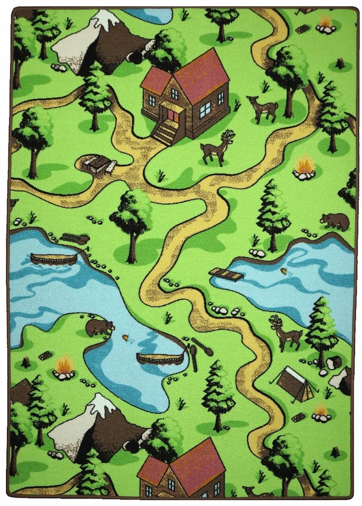 Detský kusový koberec Aljaška 5229, 140x200, viacfarebná, detská izba, Vopi