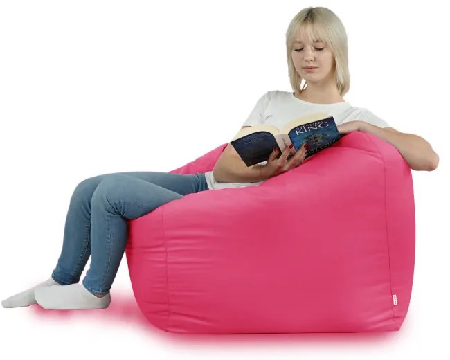 Sedací vak AMALFI plyš ružový