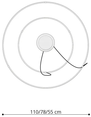 Thoro TH.178 - LED Luster na lanku RIO LED/80W/230V CRI95 4000K biela