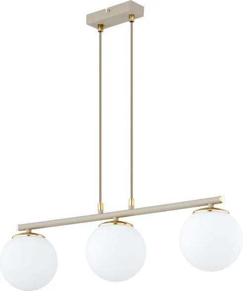 Brilagi - Závesný luster na lanku MILO ECRU 3xE27/60W/230V béžová/zlatá
