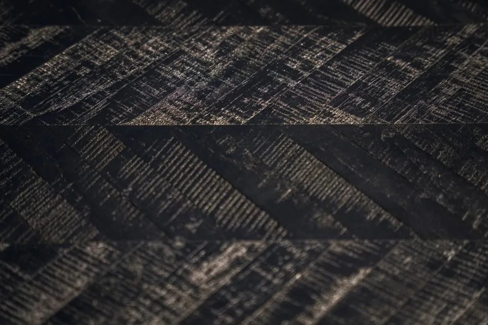 BAZAR BIZAR The Herringbone Bench - Black - 110 lavica