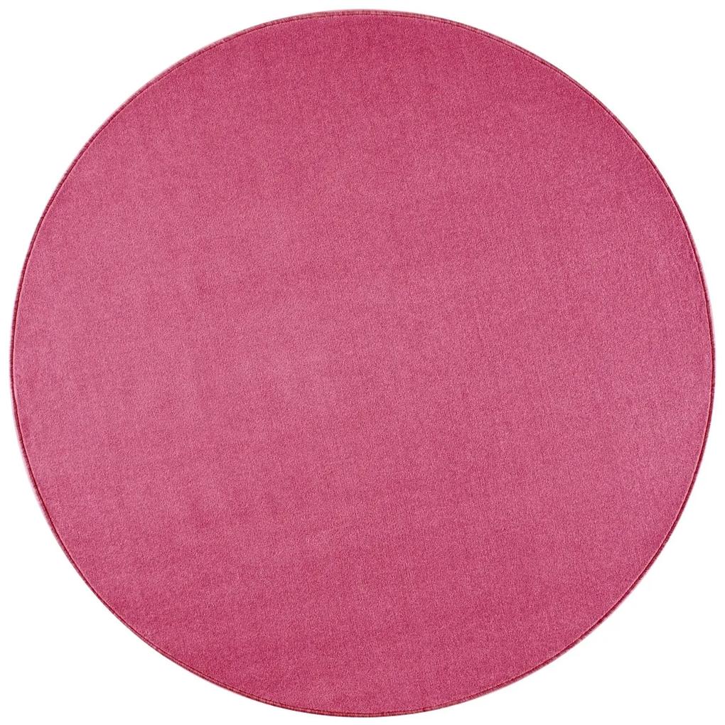 Hanse Home Collection koberce Kusový koberec Nasty 101147 Pink kruh - 133x133 (priemer) kruh cm