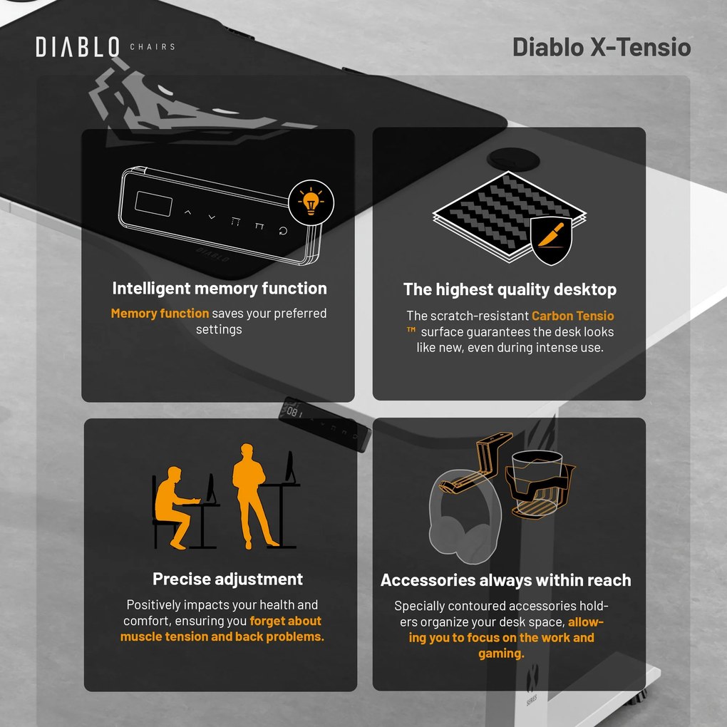 Stôl s nastaviteľnou výškou 160 cm biely: Diablo X-Tensio 1600