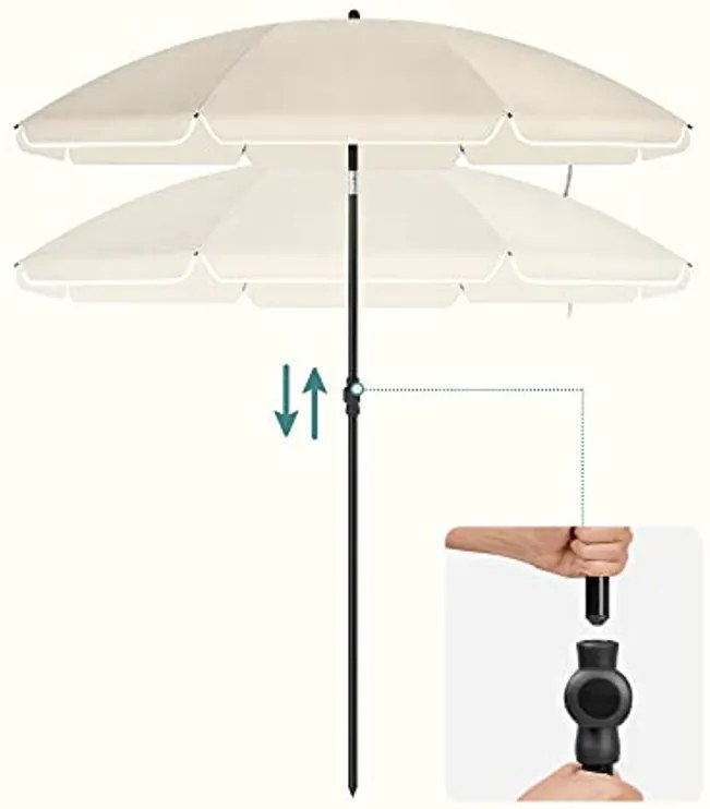 Záhradný naklápací slnečník SOMBRILLA 160 cm, béžový